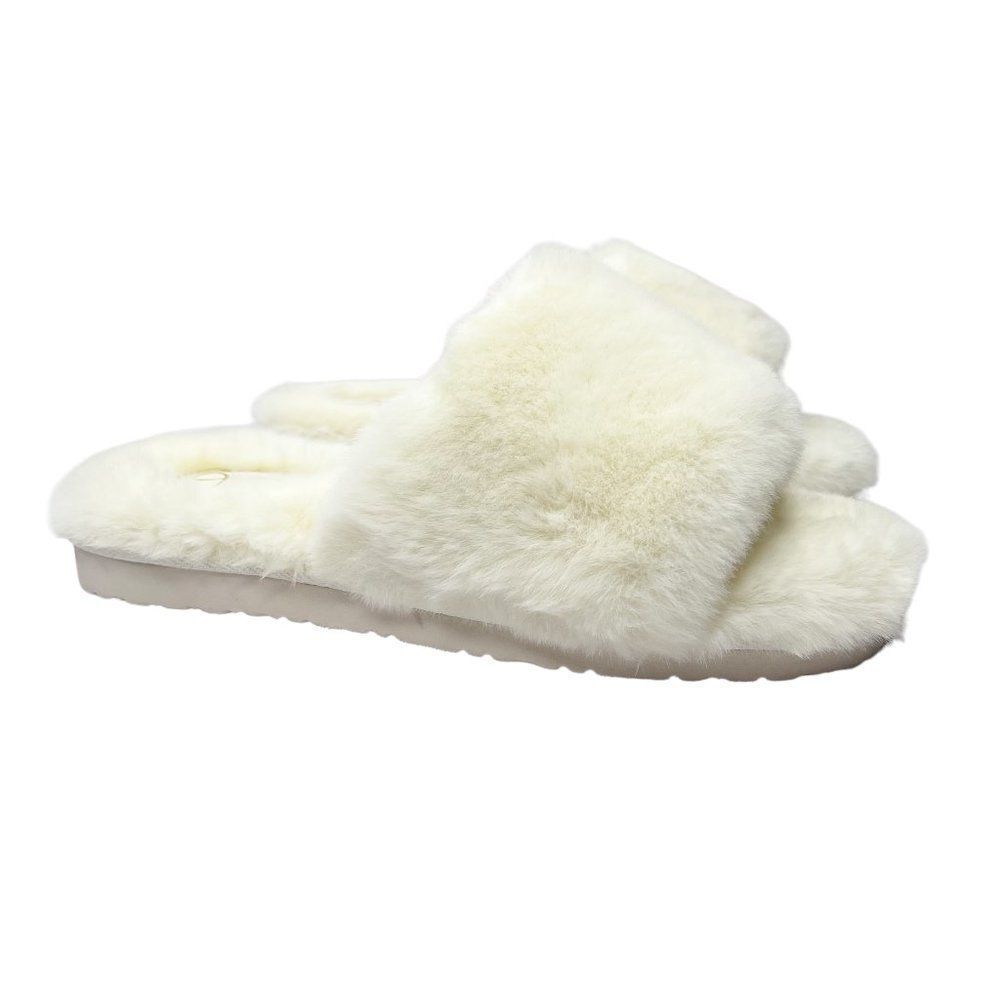 SAM EDELMAN Jinnie Faux Fur Slipper in Ivory